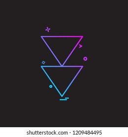 Down arrow icon design vector
