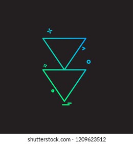 Down arrow icon design vector