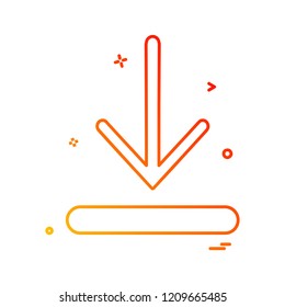 Down arrow icon design vector