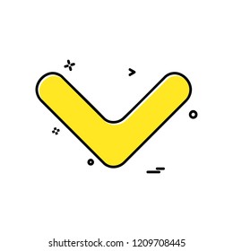 Down arrow icon design vector