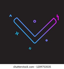 Down arrow icon design vector