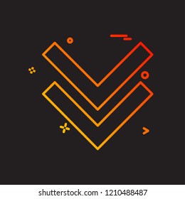 Down arrow icon design vector