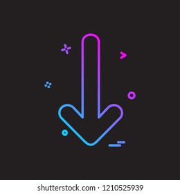 Down arrow icon design vector