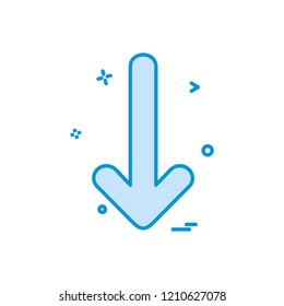 Down arrow icon design vector