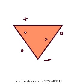 Down arrow icon design vector