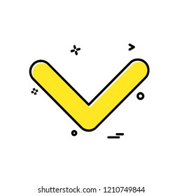 Down arrow icon design vector