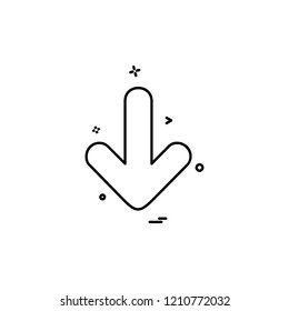 Down arrow icon design vector