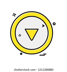 Down arrow icon design vector
