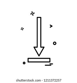 Down arrow icon design vector