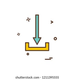Down arrow icon design vector
