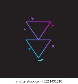 Down arrow icon design vector