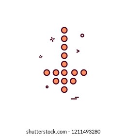 Down arrow icon design vector