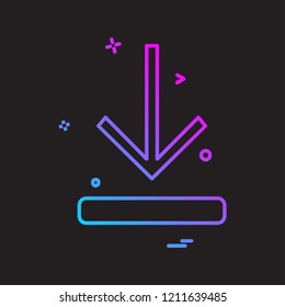 Down arrow icon design vector