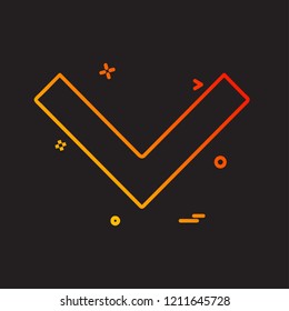 Down arrow icon design vector