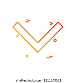 Down arrow icon design vector