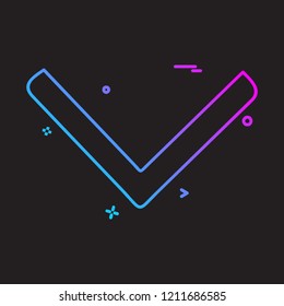 Down arrow icon design vector