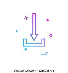 Down arrow icon design vector