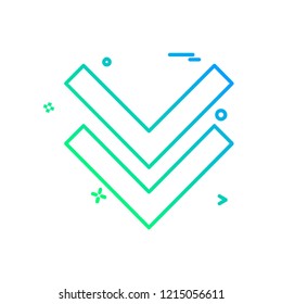 Down arrow icon design vector