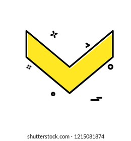 Down arrow icon design vector