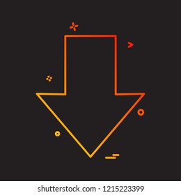 Down arrow icon design vector