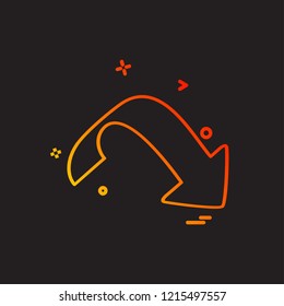 Down arrow icon design vector