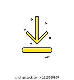 Down arrow icon design vector
