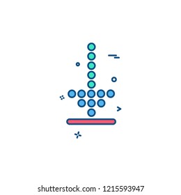 Down arrow icon design vector