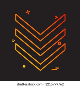 Down arrow icon design vector