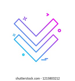 Down arrow icon design vector