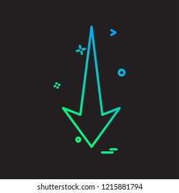 Down arrow icon design vector