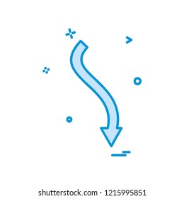 Down arrow icon design vector