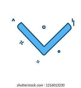 Down arrow icon design vector