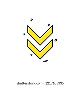 Down arrow icon design vector