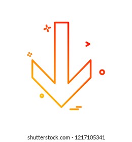 Down arrow icon design vector