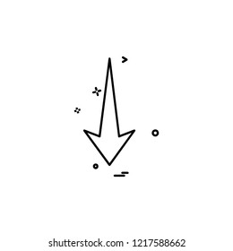 Down arrow icon design vector