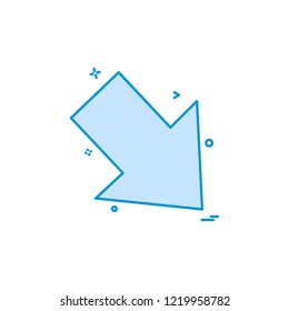 Down arrow icon design vector
