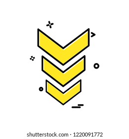 Down arrow icon design vector
