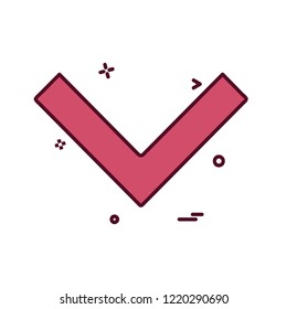 Down arrow icon design vector