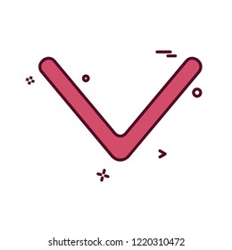 Down arrow icon design vector