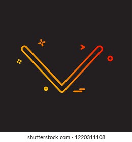 Down arrow icon design vector