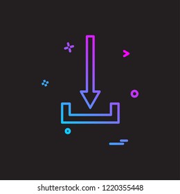 Down arrow icon design vector