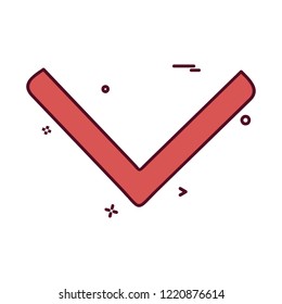 Down arrow icon design vector