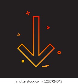 Down arrow icon design vector