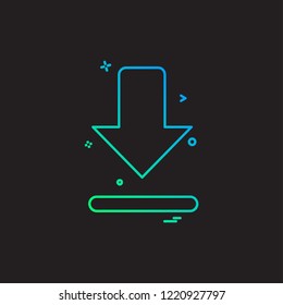 Down arrow icon design vector