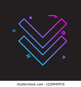 Down arrow icon design vector