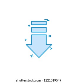Down arrow icon design vector