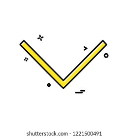 Down arrow icon design vector