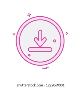 Down arrow icon design vector