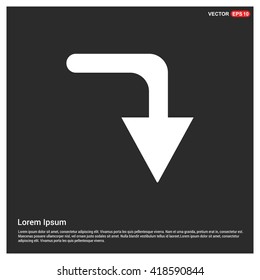 Down arrow icon. Download arrow. 