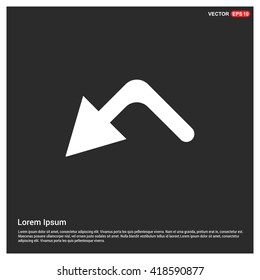 Down arrow icon. Download arrow. 